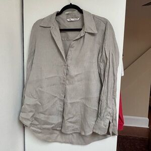 Gray Button-Up Shirt